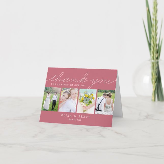 Carte de remerciement de mariage Sweet Collage - R (Devant)