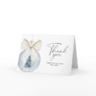 Carte de remerciement de noce avec boule de Noël