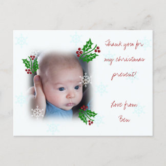 Carte de remerciement de Noël