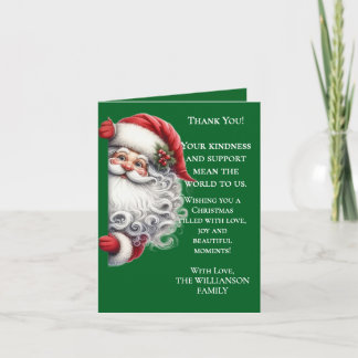 Carte de remerciement de Noël élégante avec le Pèr