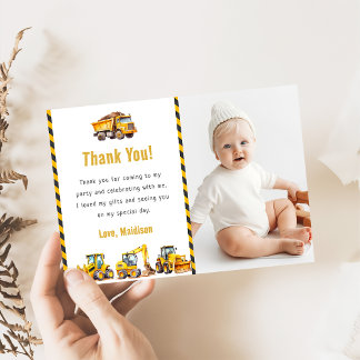 Carte de remerciement de photo d'anniversaire de c