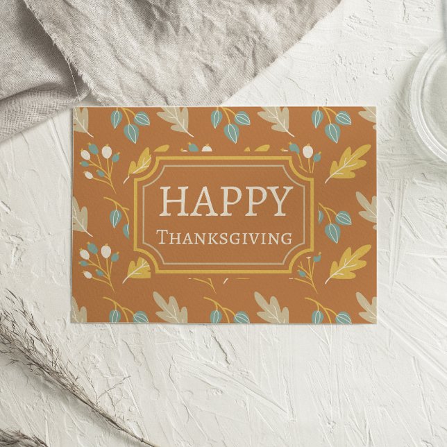 Carte de remerciement de Thanksgiving aux feuilles (Créateur téléchargé)