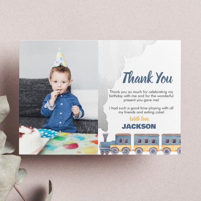 Carte de remerciement de train Train Choo Choo (Créateur téléchargé)