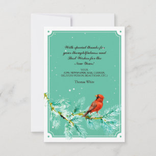 Carte de remerciement de vacances Snowbird