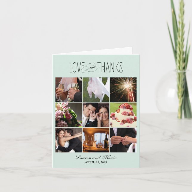 Carte de remerciement douce mémoire - Aloe (Devant)