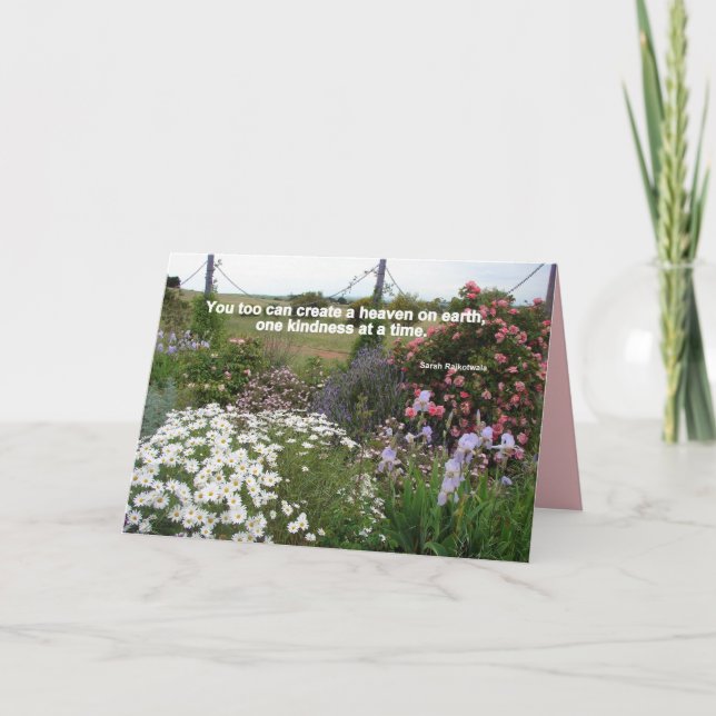 Carte de remerciement du Jardin de bonté Ciel sur  (Devant)