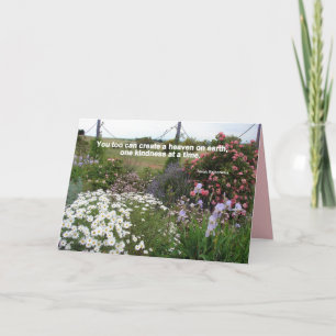 Carte de remerciement du jardin de gentillesse Hea