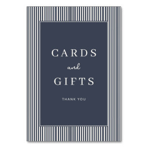 Carte de Remerciement Élégante en Serif Bleu Marin