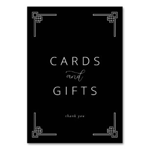 Carte de remerciement élégante minimaliste noire