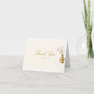 Carte de remerciement élégante | Orchidée blanche