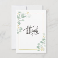 Carte de remerciement Eucalyptus