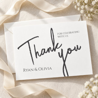 Carte de remerciement fantaisiste Merci pour tout