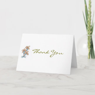Carte de remerciement Fleur blanche