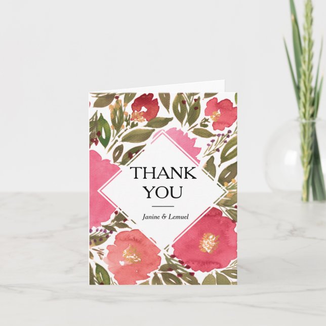 Carte de remerciement Fleurs Bloom (Devant)