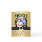 Carte de remerciement florale Black Gold pour le 5