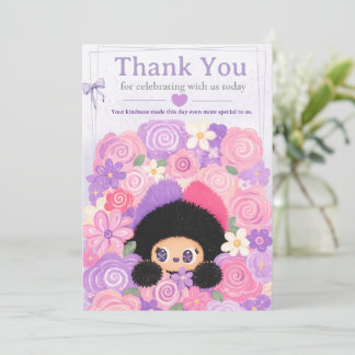 Carte de remerciement florale Bloom Kitty | annive