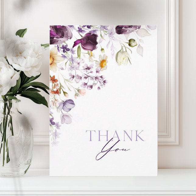 Carte de remerciement florale élégante (Créateur téléchargé)