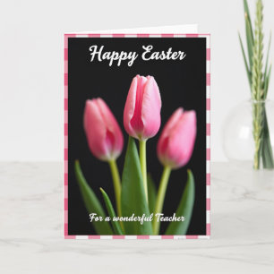 Carte de remerciement florale rose
