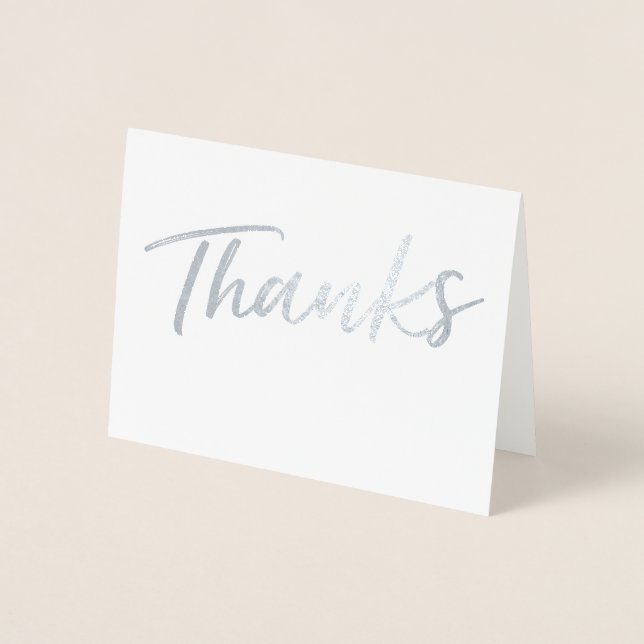 Carte de remerciement Foil Simple | CARTE DE REMER (Devant)