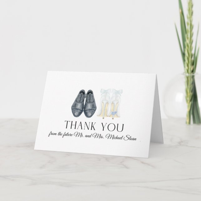 Carte de remerciement Future Mr. et Mrs. (Devant)