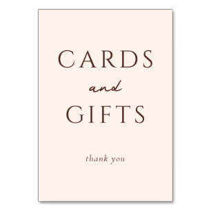 Carte de remerciement Grateful Brown Serif