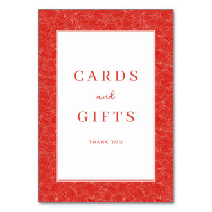 Carte de remerciement Grateful Red Serif