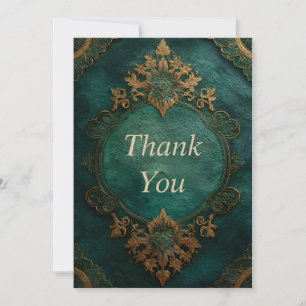 Carte de remerciement Green Regal Frame
