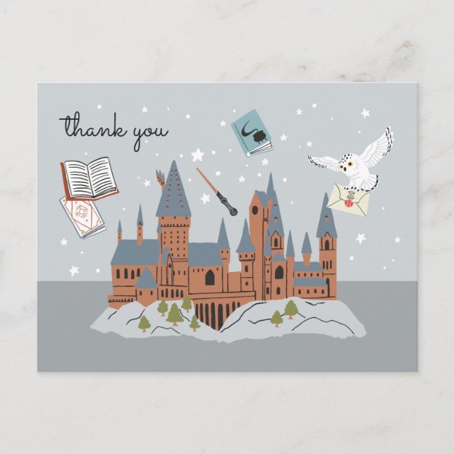 Carte de remerciement Harry Potter Château de Poud (Devant)