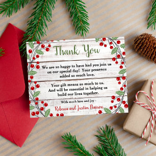 Carte de remerciement Holiday Charm II Hiver/Noël