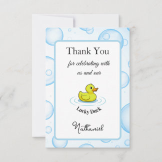 Carte de remerciement Lucky Duck pour l'anniversai