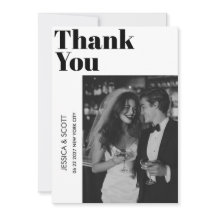Carte de remerciement Luxe Minimal Flat Save The D