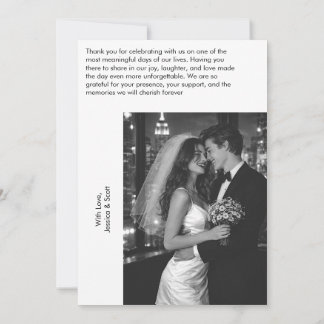 Carte de remerciement Luxe Minimal Flat Save The D