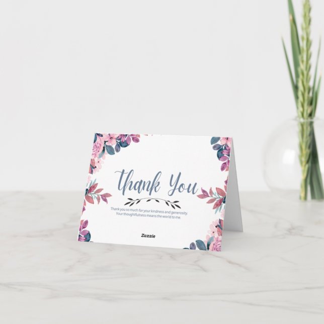 Carte de remerciement mariage (Dos)