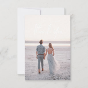 Carte de remerciement Mariage Lettre main simple