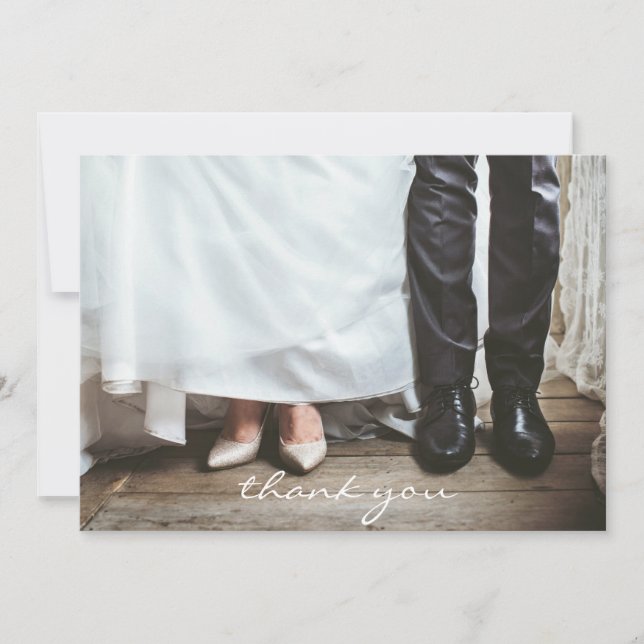 Carte de Remerciement Mariage Personnalisée 5' x 7 (Devant)
