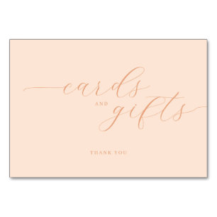 Carte de remerciement minimaliste Grateful Peach