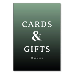 Carte de remerciement minimaliste verte reconnaiss