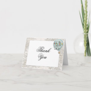 Carte de remerciement Montgolfière Oh the Places