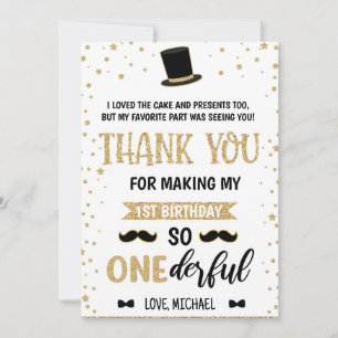 Carte de remerciement Mr Onederful 20-16