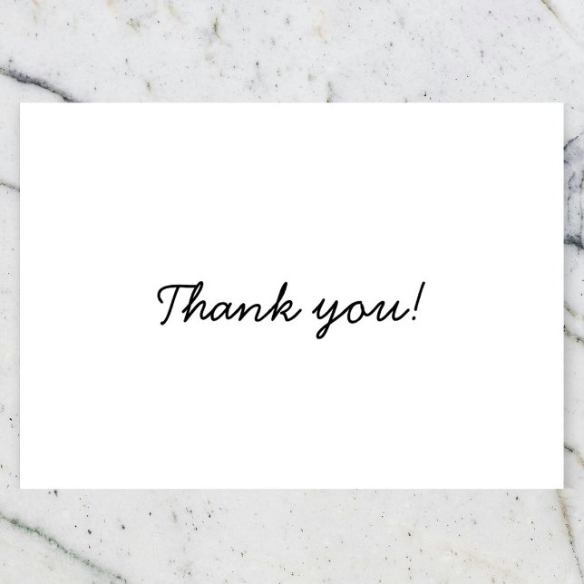 Carte de remerciement noir et blanc (Créateur téléchargé)