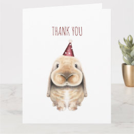Carte de remerciement numérique de lapin mignon