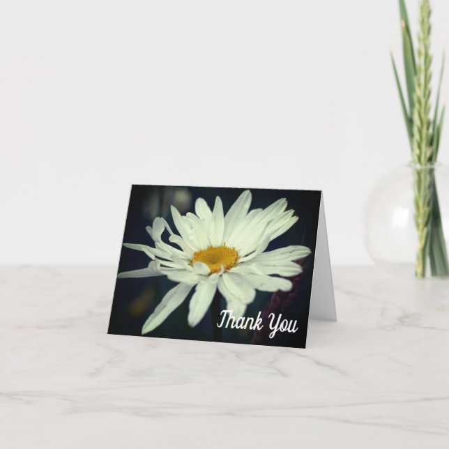 Carte de remerciement personnalisable avec fleur d (Devant)