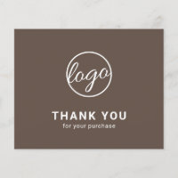 Carte de remerciement personnalisée avec logo marr