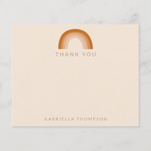 Carte de remerciement personnalisée Boho Rainbow T