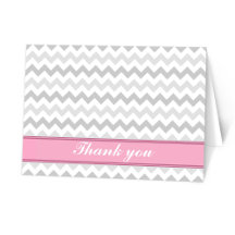 Carte de remerciement personnalisée Chevron gris r