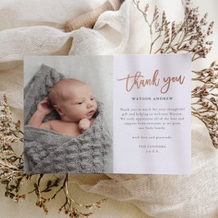 Carte de remerciement photo bébé budget