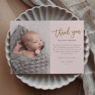 Carte de remerciement photo bébé budget
