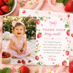 Carte de remerciement photo Berry Sweet