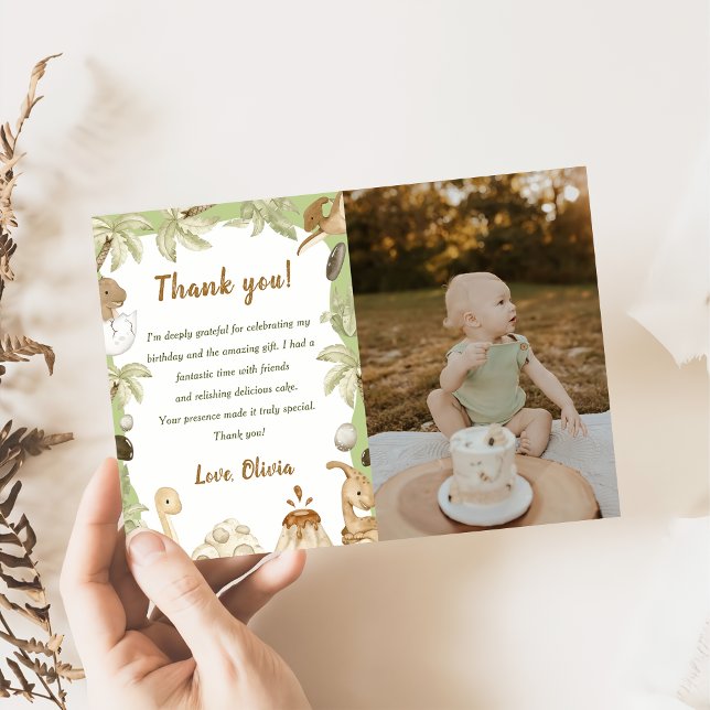 Carte de remerciement photo d'anniversaire de garç (Créateur téléchargé)