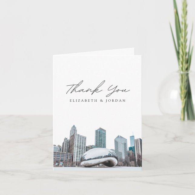 Carte de remerciement photo de Chicago Bean Downto (Devant)